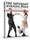 "Playing Party Games" Saturday Evening Post Cover, April 26,1919-Norman Rockwell-Premier Image Canvas