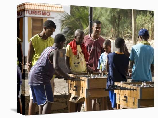 Playing Table Football at Cidade Velha, Santiago, Cape Verde Islands, Africa-R H Productions-Premier Image Canvas