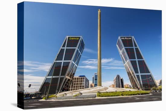 Plaza De Castilla with Puerta De Europa Twin Towers, Madrid, Comunidad De Madrid, Spain-Stefano Politi Markovina-Premier Image Canvas