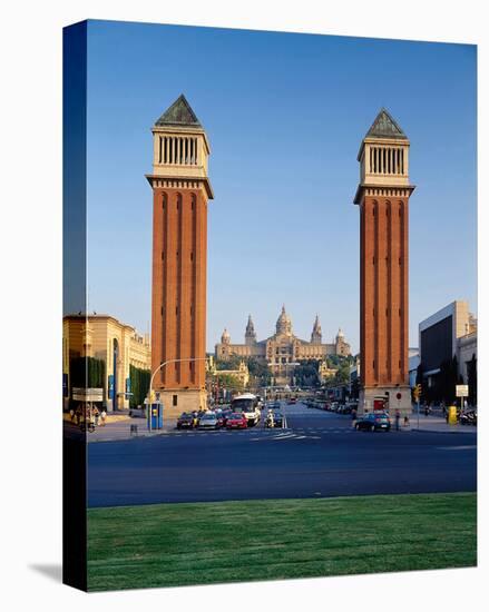 Plaza de Espana Barcelona Spain-null-Stretched Canvas