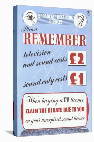 Please Remember Television and Sound Costs £2 Sound Only Costs £1-Sidney Graham-Stretched Canvas