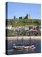 Pleasure Ship Below Whitby Abbey and St. Marys Church, Whitby, North Yorkshire, Yorkshire, England-Mark Sunderland-Premier Image Canvas