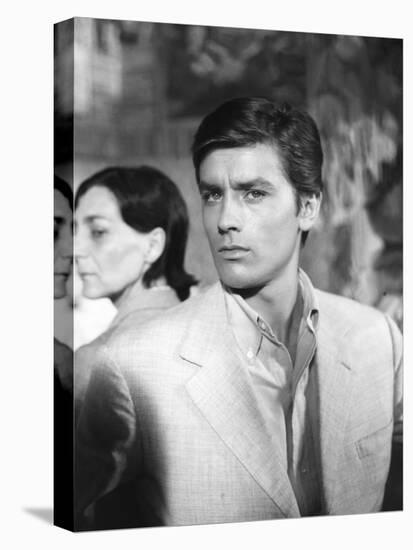Plein Soleil PURPLE NOON by Rene Clement with Alain Delon, 1960 (b/w photo)-null-Stretched Canvas