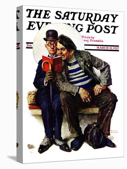 "Plot Thickens" Saturday Evening Post Cover, March 12,1927-Norman Rockwell-Premier Image Canvas