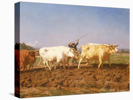 Ploughing in the Nivernais, 1850-Rosa Bonheur-Premier Image Canvas