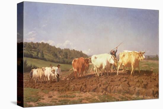 Ploughing in the Nivernais, 1850-Rosa Bonheur-Premier Image Canvas