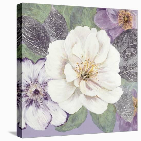 Plum and Lavender Garden 1-Colleen Sarah-Stretched Canvas