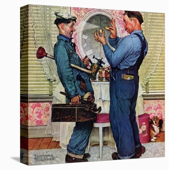 "Plumbers", June 2,1951-Norman Rockwell-Premier Image Canvas