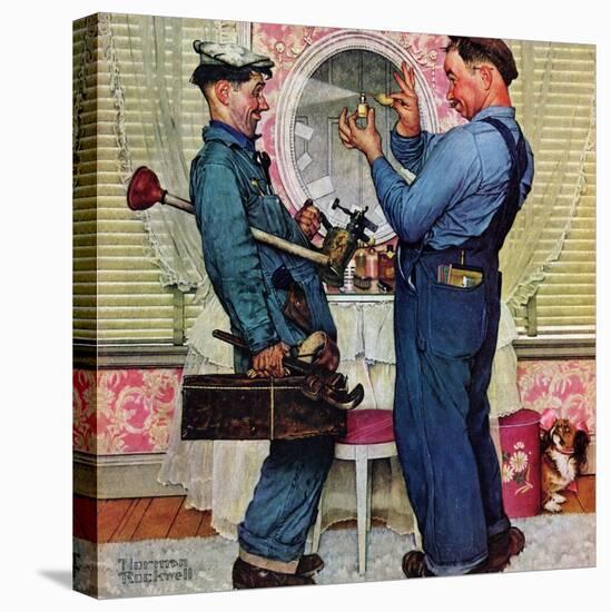 "Plumbers", June 2,1951-Norman Rockwell-Premier Image Canvas