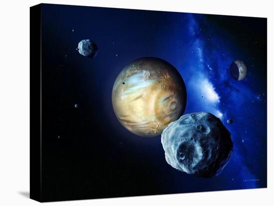 Pluto And Charon And Kuiper Belt-Detlev Van Ravenswaay-Premier Image Canvas