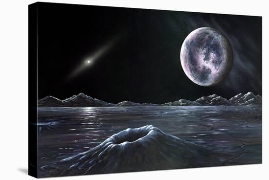 Pluto Seen From Charon, Artwork-Richard Bizley-Premier Image Canvas