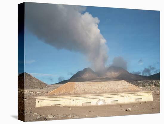 Plymouth Courthouse Buried in Lahar Deposits from Soufriere Hills Volcano, Montserrat, Caribbean-Stocktrek Images-Premier Image Canvas