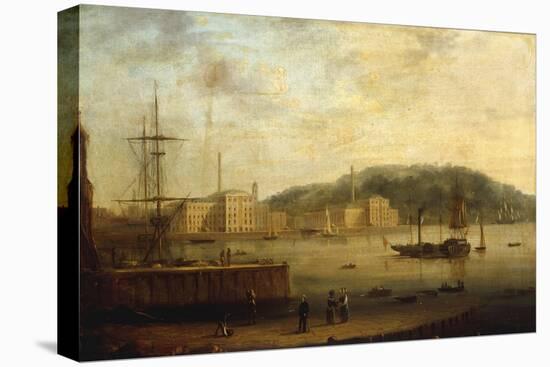 Plymouth Harbour with the Royal William Victualling Yard-William Daniell-Premier Image Canvas