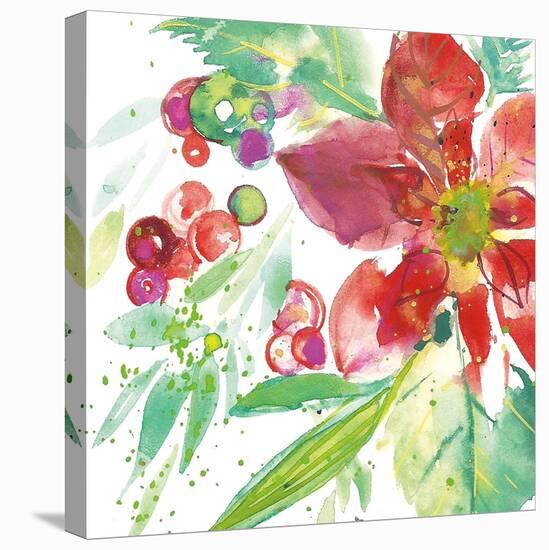 Poinsettia Pretty IV-Kristy Rice-Stretched Canvas