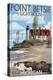 Point Betsie Lighthouse, Michigan-Lantern Press-Stretched Canvas