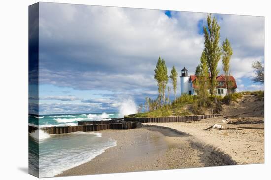 Point Betsie Lighthouse on Lake Michigan, Benzie County, Frankfort, Michigan-Richard and Susan Day-Premier Image Canvas