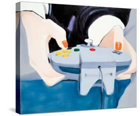 Point of View (Mai with Nintendo controller)-Miltos Manetas-Stretched Canvas
