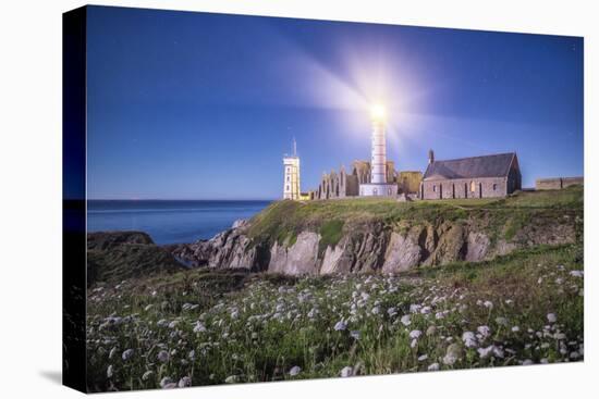 Pointe Saint Mathieu Lighthouse by Night-Philippe Manguin-Premier Image Canvas