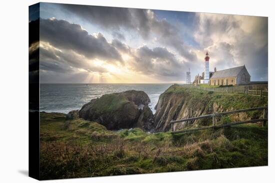 Pointe saint mathieu lighthouse under god lights-Philippe Manguin-Premier Image Canvas