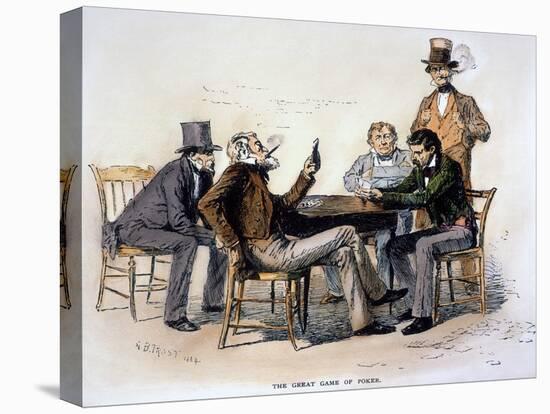 Poker Game, 1840s-Arthur Burdett Frost-Premier Image Canvas