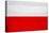 Poland Flag Design with Wood Patterning - Flags of the World Series-Philippe Hugonnard-Stretched Canvas