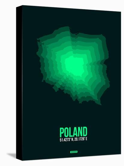 Poland Radiant Map 1-NaxArt-Stretched Canvas