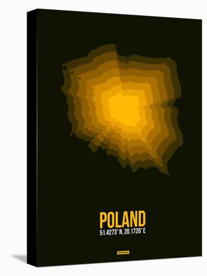 Poland Radiant Map 2-NaxArt-Stretched Canvas