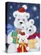 Polar Bear family with Presents-MAKIKO-Premier Image Canvas