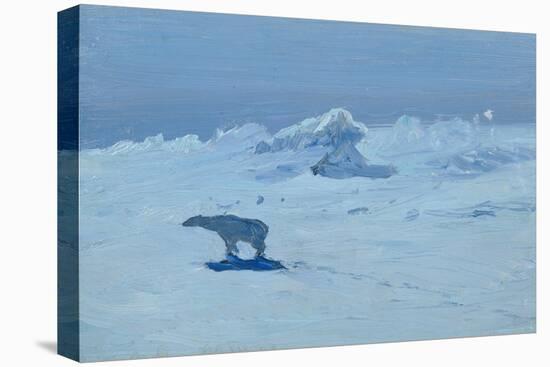 Polar Bear Hunting in the Moonlight, 1899-Alexander Borisov-Premier Image Canvas