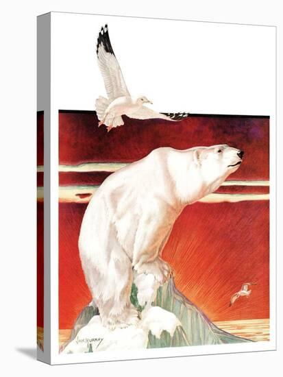 "Polar Bear on Iceberg,"January 14, 1933-Jack Murray-Premier Image Canvas