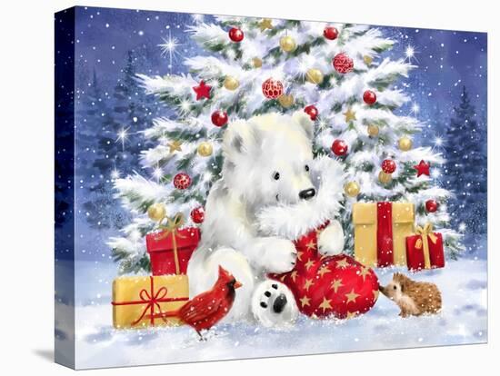 Polar Cub with Sock-MAKIKO-Premier Image Canvas