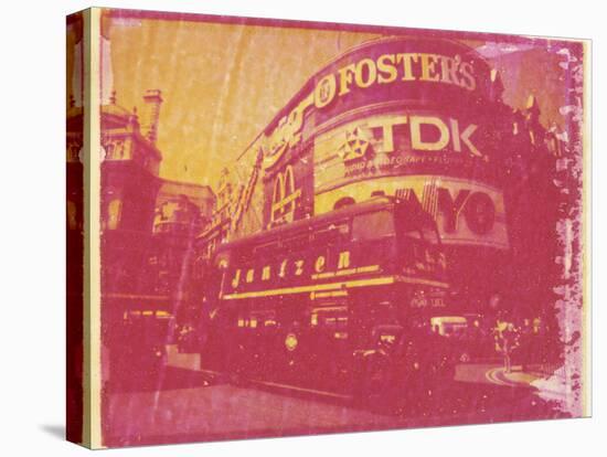 Polaroid Image Transfer of Piccadilly Circus with Red Double Decker Bus, London, England, UK-Lee Frost-Premier Image Canvas