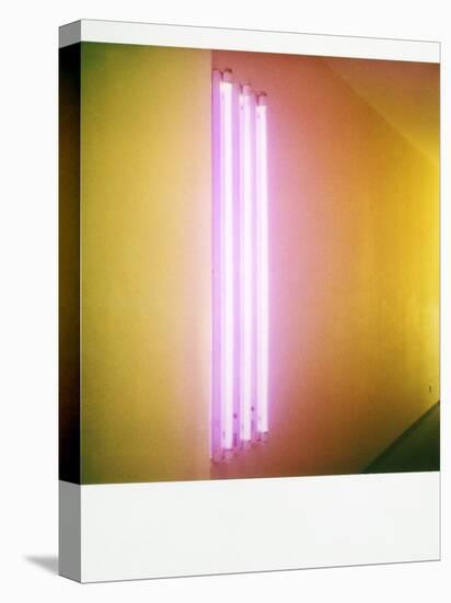 Polaroid of Colourful Stripes Created by Coloured Fluorescent Tubes-Lee Frost-Premier Image Canvas