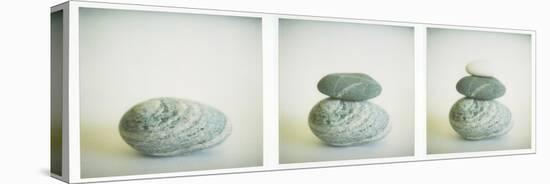 Polaroid Triptych of Sea-Worn Pebbles Created Using Three Polaroid Images-Lee Frost-Premier Image Canvas