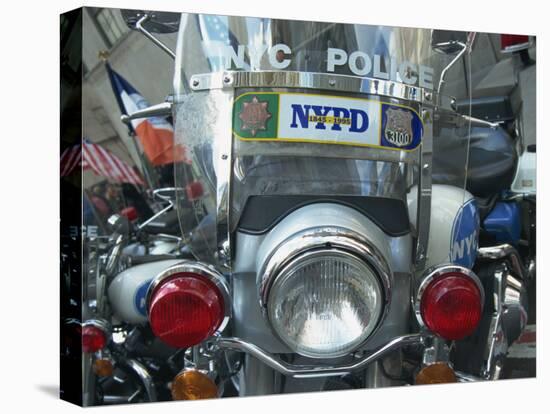 Police Harley Davidson Motorbike, New York City, New York, United States of America, North America-Hans Peter Merten-Premier Image Canvas