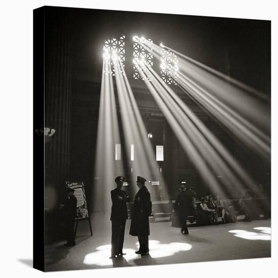 Police in Waiting Room of the Union Station, Chicago-null-Premier Image Canvas