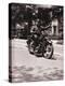 Police Officer on Motorcycle-Philip Gendreau-Premier Image Canvas