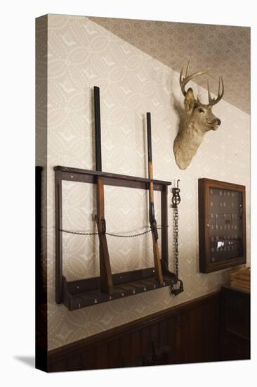 Police Station Gun Rack, Old Cowtown Museum, Wichita, Kansas, USA-Walter Bibikow-Premier Image Canvas