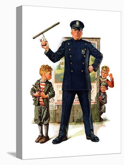 "Policeman and Boy with Slingshot,"March 15, 1930-Frederic Stanley-Premier Image Canvas