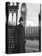 Policeman on Duty Outside the Houses of Parliament and Big Ben in London-null-Premier Image Canvas