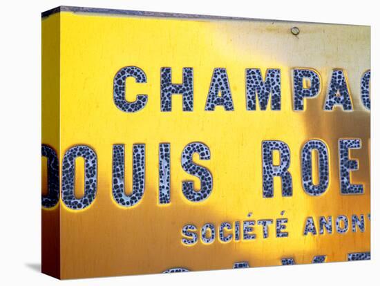 Polished Brass Sign at Winery of Louis Roederer, Reims, Champagne, Marne, Ardennes, France-Per Karlsson-Premier Image Canvas