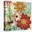 Polka Dot Dahlia-Walter Robertson-Stretched Canvas