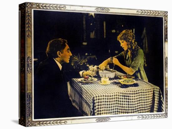 POLLYANNA, right: Mary Pickford on lobbycard, 1920.-null-Stretched Canvas