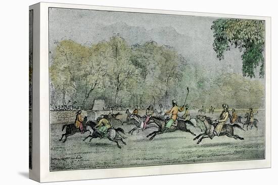 Polo in Thibet, 19th Century-null-Premier Image Canvas