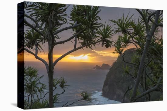 Pololu Valley Overlook at Sunrise, Hamakua Coast, Big Island, Hawaii-Maresa Pryor-Premier Image Canvas