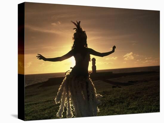 Polynesian Dancer, Ahu Tahai, Easter Island-Angelo Cavalli-Premier Image Canvas