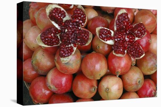 Pomegranate: Opened to Show Seeds Within Sweet Jelly-null-Premier Image Canvas