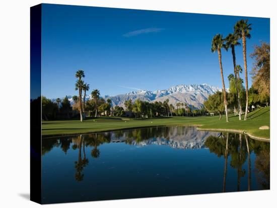 Pond in a Golf Course, Desert Princess Country Club, Palm Springs, Riverside County, California-null-Premier Image Canvas