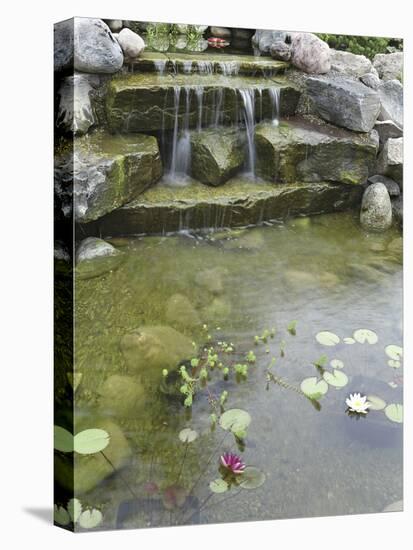 Pond with Waterfall-null-Premier Image Canvas