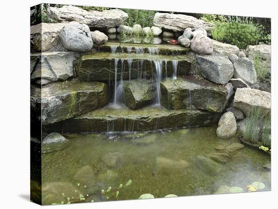 Pond with Waterfall-null-Premier Image Canvas